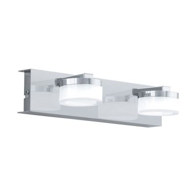 Applique da parete cromata in plastica, Busra, 7W, 3000K LED, IP44