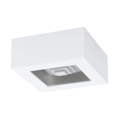 Plafoniera bianca in acciaio, Olger, 6W, 3000K LED