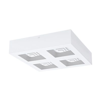 Plafoniera bianca in acciaio, Olger, 6W, 3000K LED
