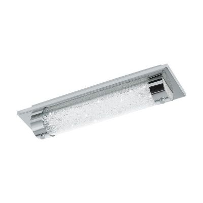Lampada da soffitto cromata in vetro, Iris, 8W, 4000K LED, IP44