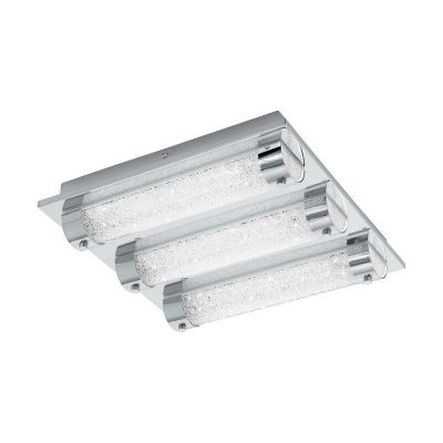 Lampada da soffitto cromata in vetro, Iris, 7W, 4000K LED, IP44