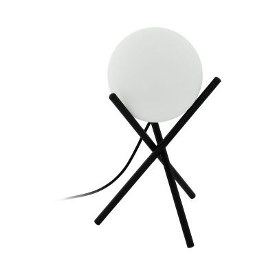 Lampada da tavolo nera in acciaio, Made, con interruttore
