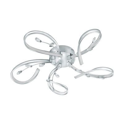 Plafoniera cromata in alluminio, Yorik, 6W, 3000K LED