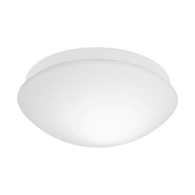 lampada da soffitto con sensore bianca in vetro, Mees, IP44