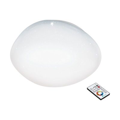 Plafoniera bianca in acciaio, Tyrell, 34W, colore regolabile LED