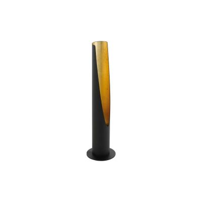 Lampada da tavolo dorata in acciaio, Aloysius, con interruttore