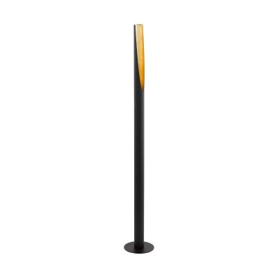 Lampada da terra dorata in acciaio, Aloysius, con interruttore