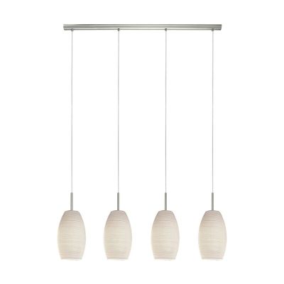 Lampada a sospensione bianca in vetro, Angelino
