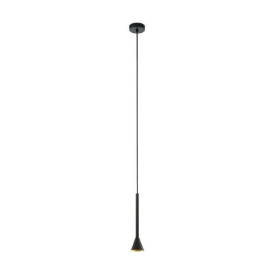 Lampada a sospensione nera in acciaio, Marielle