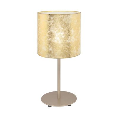 Lampada da tavolo beige metallo, Megan, con interruttore