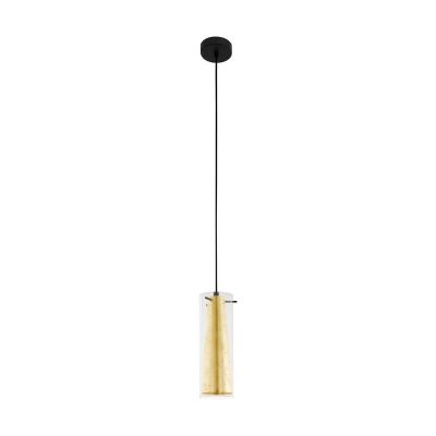 Lampada a sospensione dorata in vetro, Barceno
