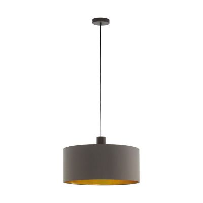 Lampada a sospensione marrone in tessuto, Mies