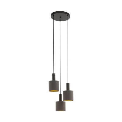 Lampada a sospensione marrone in tessuto, Mies