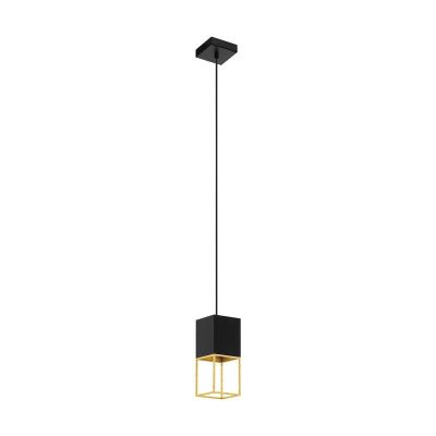 Lampada a sospensione dorata in acciaio, Jovanny