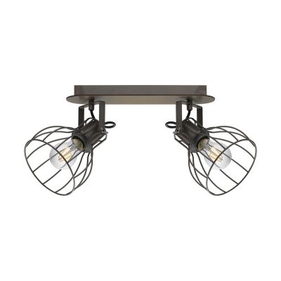 Faretto da soffitto in legno marrone, Tjarda