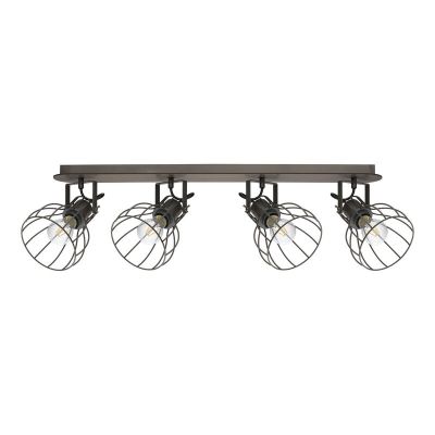 Faretto da soffitto in legno marrone, Tjarda