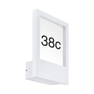 Numero civico illuminato bianco in alluminio, Jovan, IP44