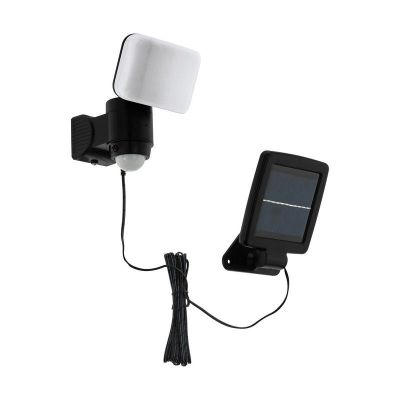 Applique da esterno solare nera in plastica, Frits, 5W, 6500K LED, IP44