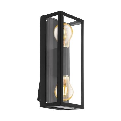Lampada da esterno nera in acciaio, Alihan, IP44