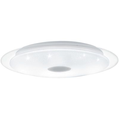 Plafoniera trasparente in acciaio, Dunya, 36W, colore regolabile LED