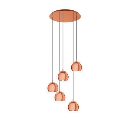 Lampada a sospensione in rame in vetro, Iroma
