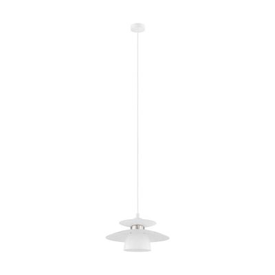 Lampada a sospensione bianca in acciaio, Lariana