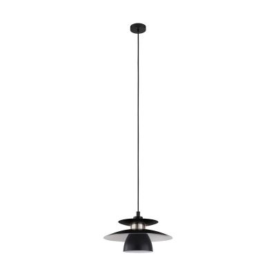 Lampada a sospensione nera in acciaio, Lariana
