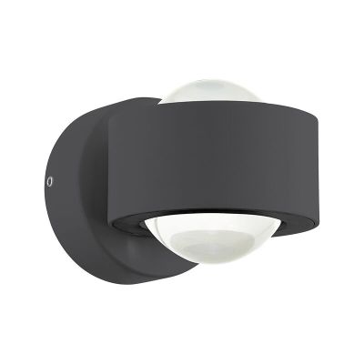 Lampada da esterno antracite in alluminio, Lyn, 2W, 3000K LED, IP44