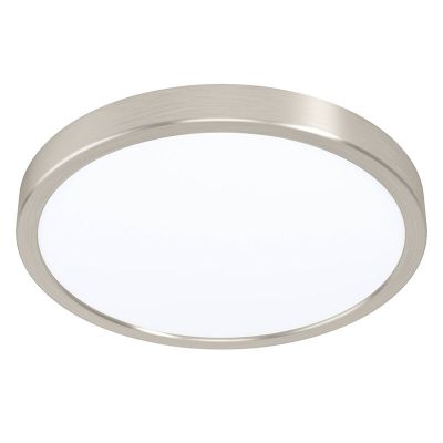 Plafoniera smart in nichel in plastica, Geraldo, 19,5W, bianco regolabile tra caldo e freddo LED, IP44