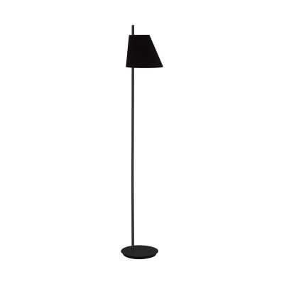Lampada da terra nera in acciaio, Milicia, con interruttore