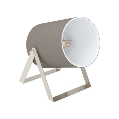 Lampada da tavolo in nichel in acciaio, Yvana, con interruttore