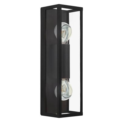 Applique per bagno nera in vetro, Amadou, IP44