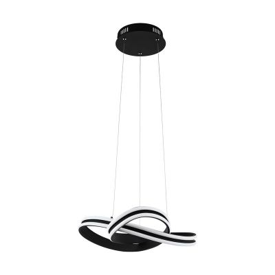 Lampada a sospensione nera in plastica, Marigje, 18W, 3000K LED