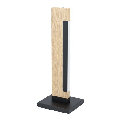 Lampada da tavolo in legno marrone, Ludovica, 6W, 3000K LED, con interruttore