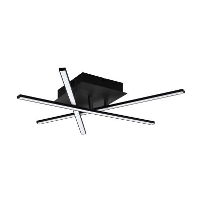 Plafoniera nera in alluminio, Arantxa, 10W, 3000K LED