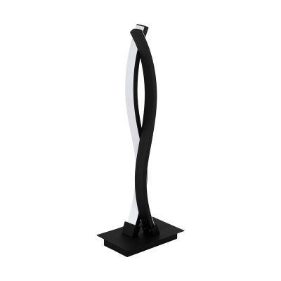 Lampada da tavolo nera in alluminio, Arantxa, 10W, 3000K LED, con interruttore