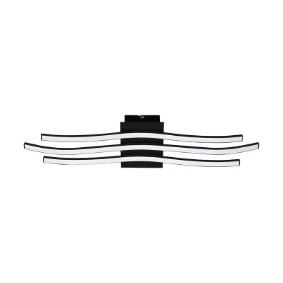 Plafoniera nera in alluminio, Therese, 21W, 3000K LED