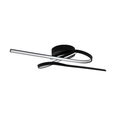 Plafoniera nera in alluminio, Tinus, 21W, 3000K LED