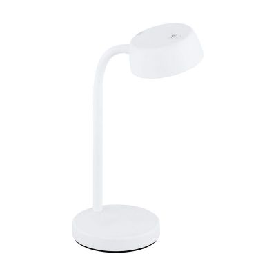 Lampada da tavolo bianca in plastica, Annelin, 4W, 3000K LED, con interruttore
