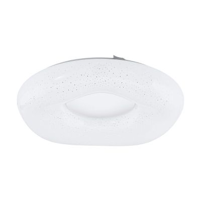 Plafoniera bianca in acciaio, Ziya, 18W, colore regolabile LED
