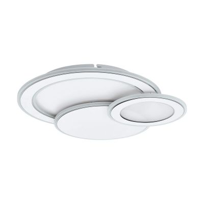Plafoniera cromata in acciaio, Everdina, 11W, colore regolabile LED