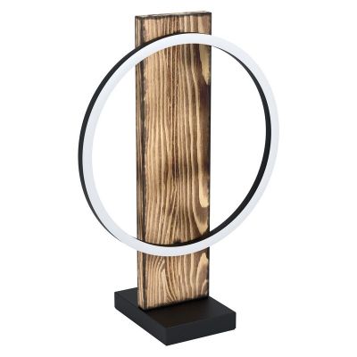 Lampada da tavolo in legno marrone, Annebel, 12W, 3000K LED, con interruttore