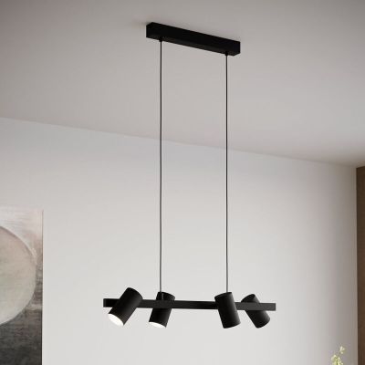 Lampada a sospensione nera in acciaio, Patrice