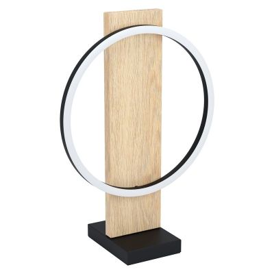 Lampada da tavolo in legno marrone, Annebel, 12W, 3000K LED, con interruttore