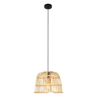 Lampada a sospensione in rattan marrone, Sicco