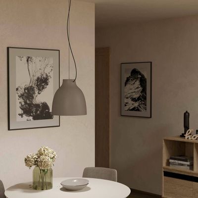 Lampada a sospensione tortora in alluminio, Thijs