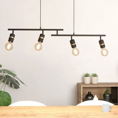 Lampada a sospensione nera in alluminio, Jelger