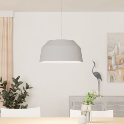 Lampada a sospensione grigia in alluminio, Teddie