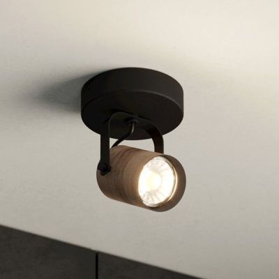 Faretto da soffitto in legno nero, Thierry