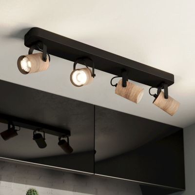 Faretto da soffitto in legno nero, Thierry